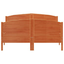 vidaXL viaszbarna tömör fenyőfa ágy matrac nélkül 135 x 190 cm