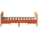 vidaXL viaszbarna tömör fenyőfa ágy matrac nélkül 135 x 190 cm