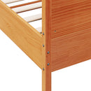 vidaXL viaszbarna tömör fenyőfa ágy matrac nélkül 135 x 190 cm