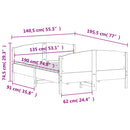 vidaXL viaszbarna tömör fenyőfa ágy matrac nélkül 135 x 190 cm