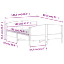 vidaXL viaszbarna tömör fenyőfa ágy matrac nélkül 120 x 190 cm