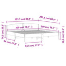 vidaXL fehér tömör fenyőfa ágy matrac nélkül 200 x 200 cm