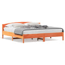 vidaXL viaszbarna tömör fenyőfa ágy matrac nélkül 200 x 200 cm