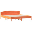 vidaXL viaszbarna tömör fenyőfa ágy matrac nélkül 180 x 200 cm