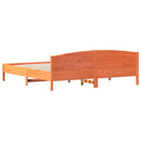 vidaXL viaszbarna tömör fenyőfa ágy matrac nélkül 180 x 200 cm
