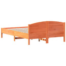 vidaXL viaszbarna tömör fenyőfa ágy matrac nélkül 160 x 200 cm