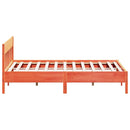 vidaXL viaszbarna tömör fenyőfa ágy matrac nélkül 200 x 200 cm