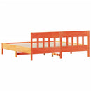 vidaXL viaszbarna tömör fenyőfa ágy matrac nélkül 200 x 200 cm