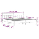 vidaXL viaszbarna tömör fenyőfa ágy matrac nélkül 200 x 200 cm