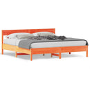 vidaXL viaszbarna tömör fenyőfa ágy matrac nélkül 200 x 200 cm