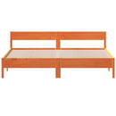 vidaXL viaszbarna tömör fenyőfa ágy matrac nélkül 200 x 200 cm