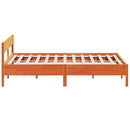 vidaXL viaszbarna tömör fenyőfa ágy matrac nélkül 200 x 200 cm