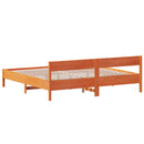vidaXL viaszbarna tömör fenyőfa ágy matrac nélkül 200 x 200 cm