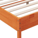 vidaXL viaszbarna tömör fenyőfa ágy matrac nélkül 200 x 200 cm