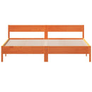 vidaXL viaszbarna tömör fenyőfa ágy matrac nélkül 180 x 200 cm