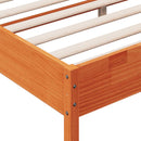 vidaXL viaszbarna tömör fenyőfa ágy matrac nélkül 180 x 200 cm