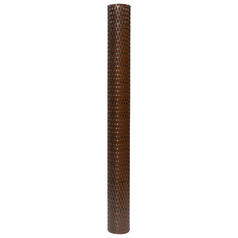 vidaXL barna és fekete polyrattan erkélyparaván 400x100 cm