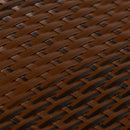 vidaXL barna és fekete polyrattan erkélyparaván 400x100 cm