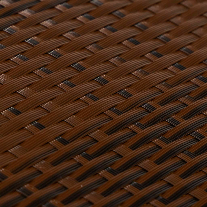 vidaXL barna és fekete polyrattan erkélyparaván 400x100 cm