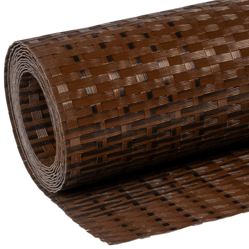 vidaXL barna és fekete polyrattan erkélyparaván 400x100 cm
