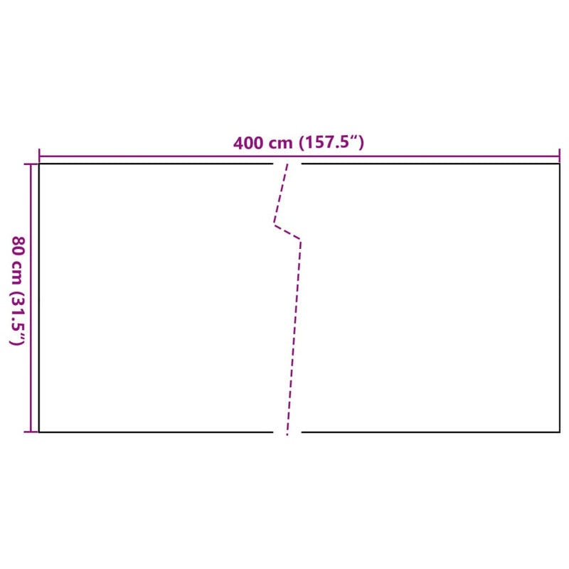 vidaXL világosbarna polyrattan erkélyparaván 400x80 cm