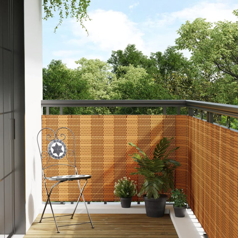 vidaXL világosbarna polyrattan erkélyparaván 400x80 cm
