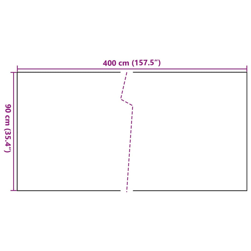 vidaXL világosbarna polyrattan erkélyparaván 400x90 cm