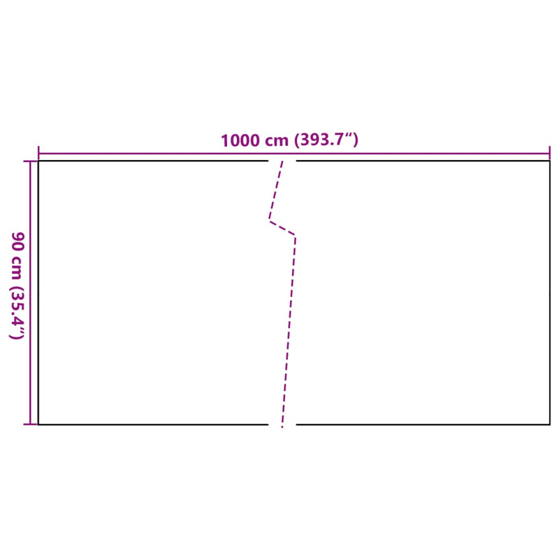 vidaXL világosbarna polyrattan erkélyparaván 1000x90 cm