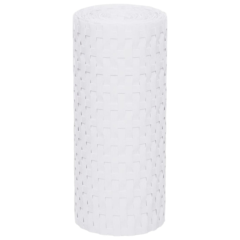 vidaXL 5 db fehér polyrattan erkélyparaván 255 x 19 cm