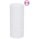 vidaXL 10 db fehér polyrattan erkélyparaván 255 x 19 cm