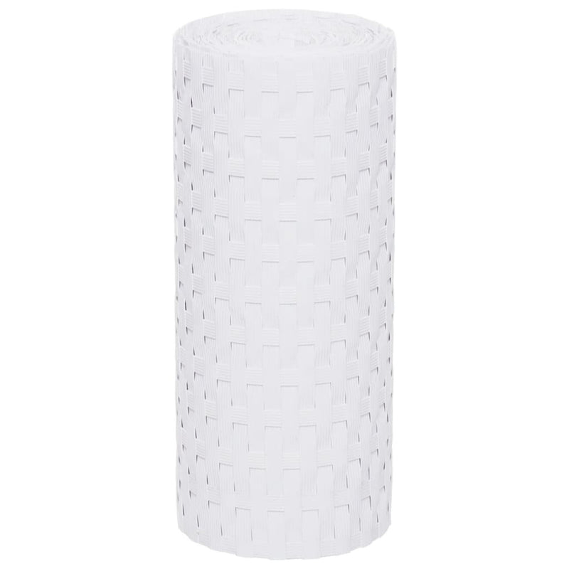 vidaXL 10 db fehér polyrattan erkélyparaván 255 x 19 cm