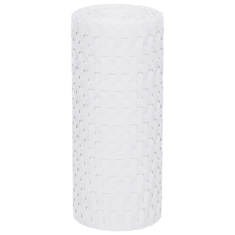 vidaXL 10 db fehér polyrattan erkélyparaván 255 x 19 cm