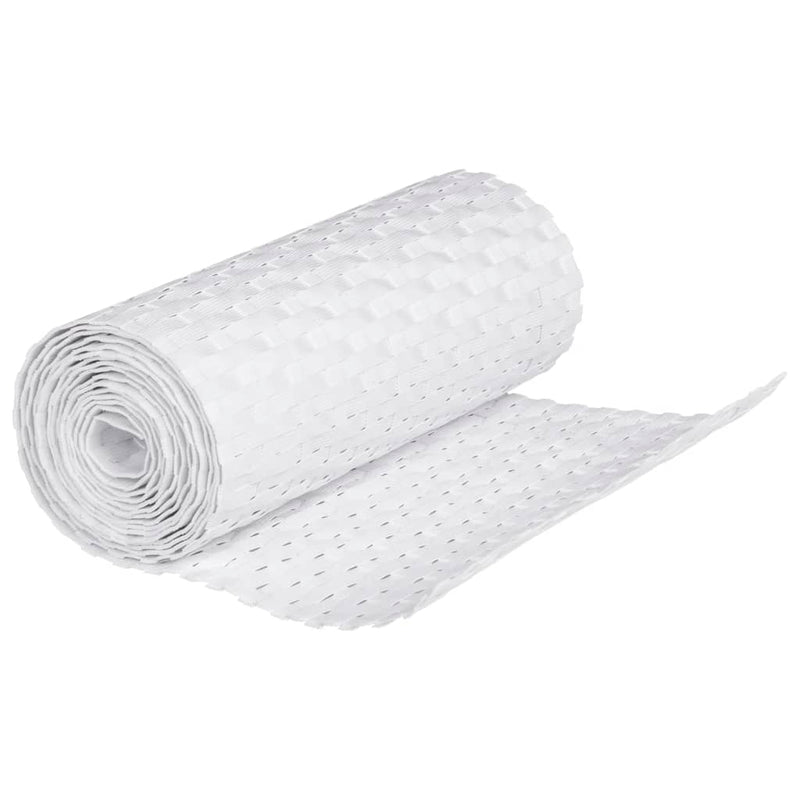 vidaXL 10 db fehér polyrattan erkélyparaván 255 x 19 cm