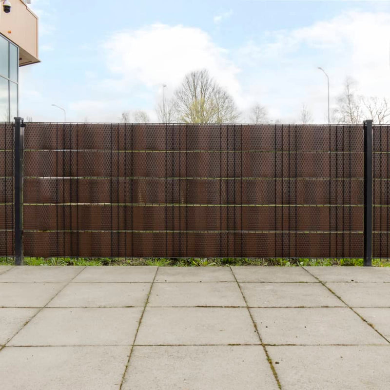 vidaXL 5 db barna és fekete polyrattan erkélyparaván 255 x 19 cm