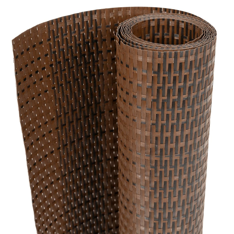 vidaXL 10 db barna és fekete polyrattan erkélyparaván 255 x 19 cm
