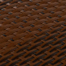 vidaXL 10 db barna és fekete polyrattan erkélyparaván 255 x 19 cm