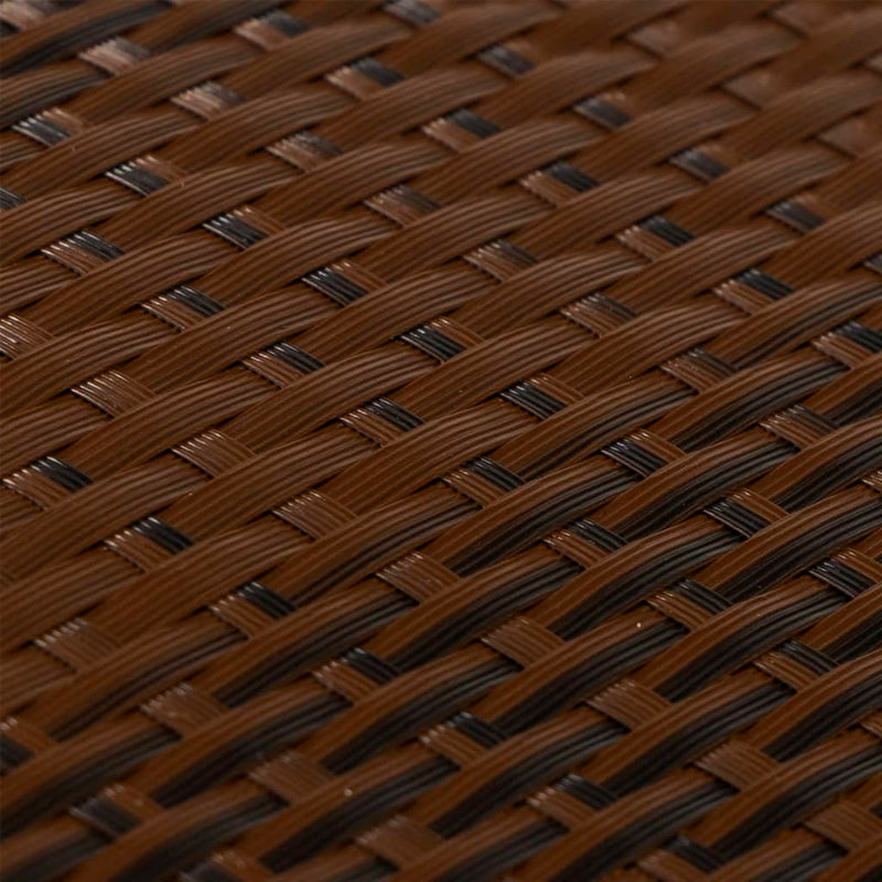 vidaXL 10 db barna és fekete polyrattan erkélyparaván 255 x 19 cm
