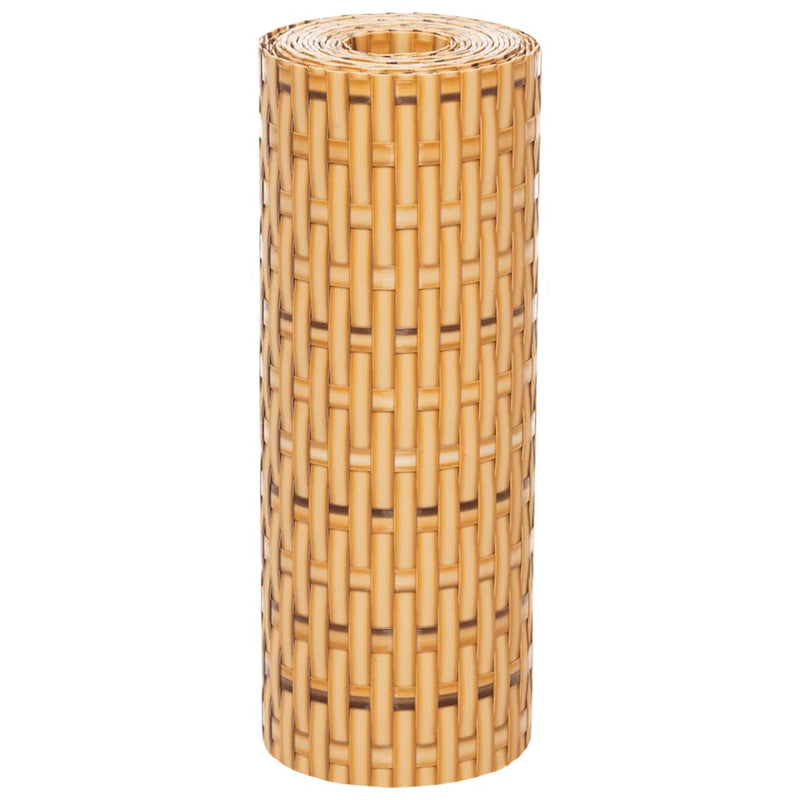 vidaXL 5 db világosbarna polyrattan erkélyparaván 255 x 19 cm