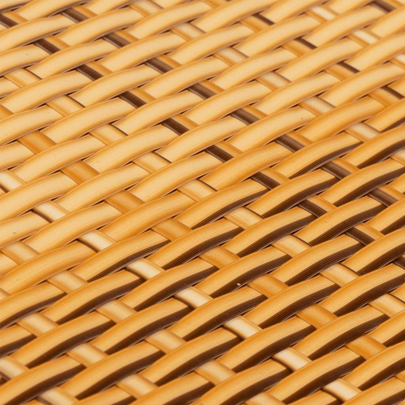 vidaXL 5 db világosbarna polyrattan erkélyparaván 255 x 19 cm