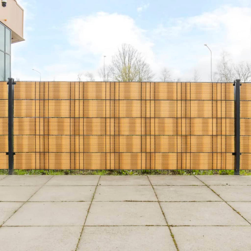 vidaXL 5 db világosbarna polyrattan erkélyparaván 255 x 19 cm