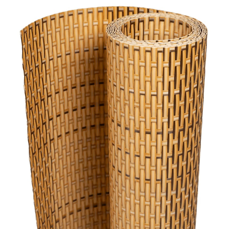 vidaXL 10 db világosbarna polyrattan erkélyparaván 255 x 19 cm