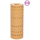 vidaXL 10 db világosbarna polyrattan erkélyparaván 255 x 19 cm