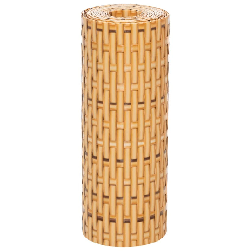 vidaXL 10 db világosbarna polyrattan erkélyparaván 255 x 19 cm