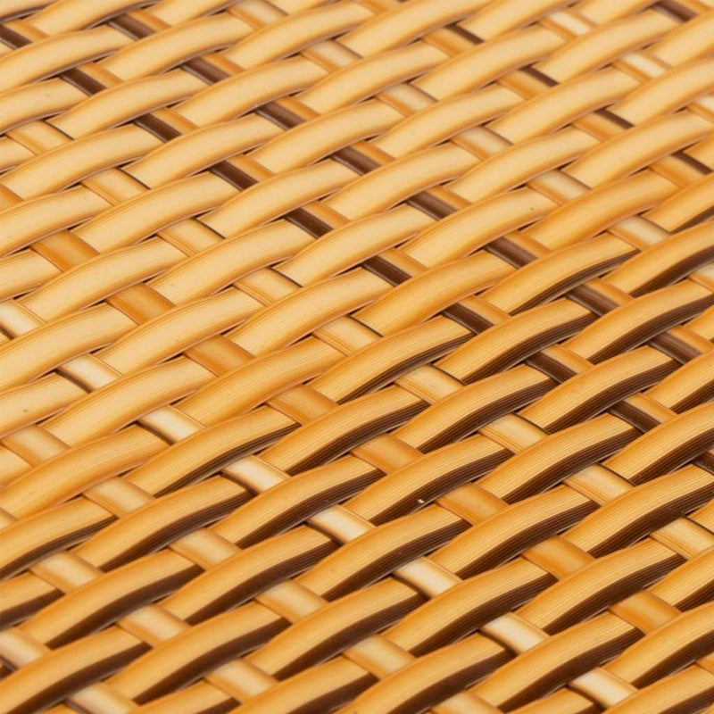 vidaXL 10 db világosbarna polyrattan erkélyparaván 255 x 19 cm