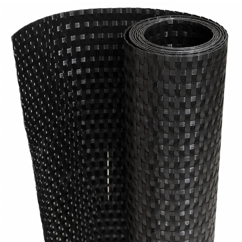 vidaXL 5 db fekete polyrattan erkélyparaván 255 x 19 cm
