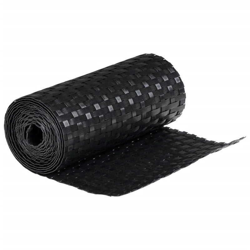 vidaXL 10 db fekete polyrattan erkélyparaván 255 x 19 cm