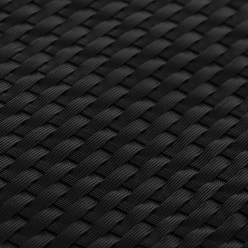 vidaXL 10 db fekete polyrattan erkélyparaván 255 x 19 cm