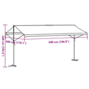 vidaXL kék-fehér szövet és acél szabadon álló napellenző 500 x 300 cm