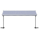 vidaXL kék-fehér szövet és acél szabadon álló napellenző 500 x 300 cm