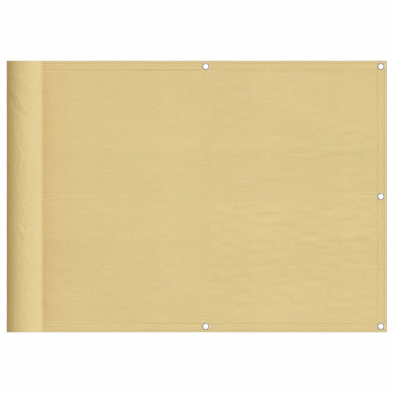 vidaXL homokszínű 100% oxford poliészter erkélyparaván 75 x 300 cm